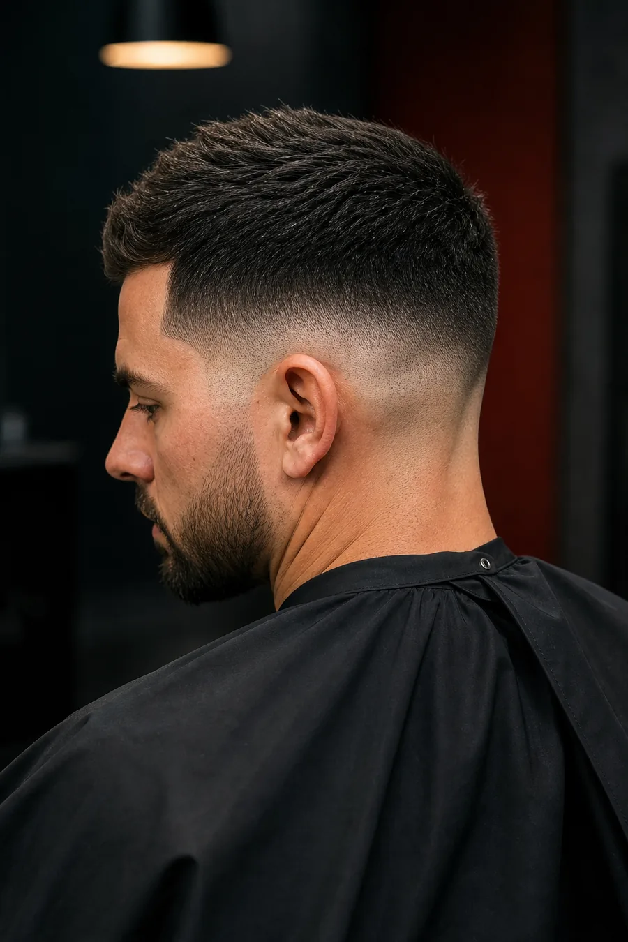 Detailed low skin fade haircut