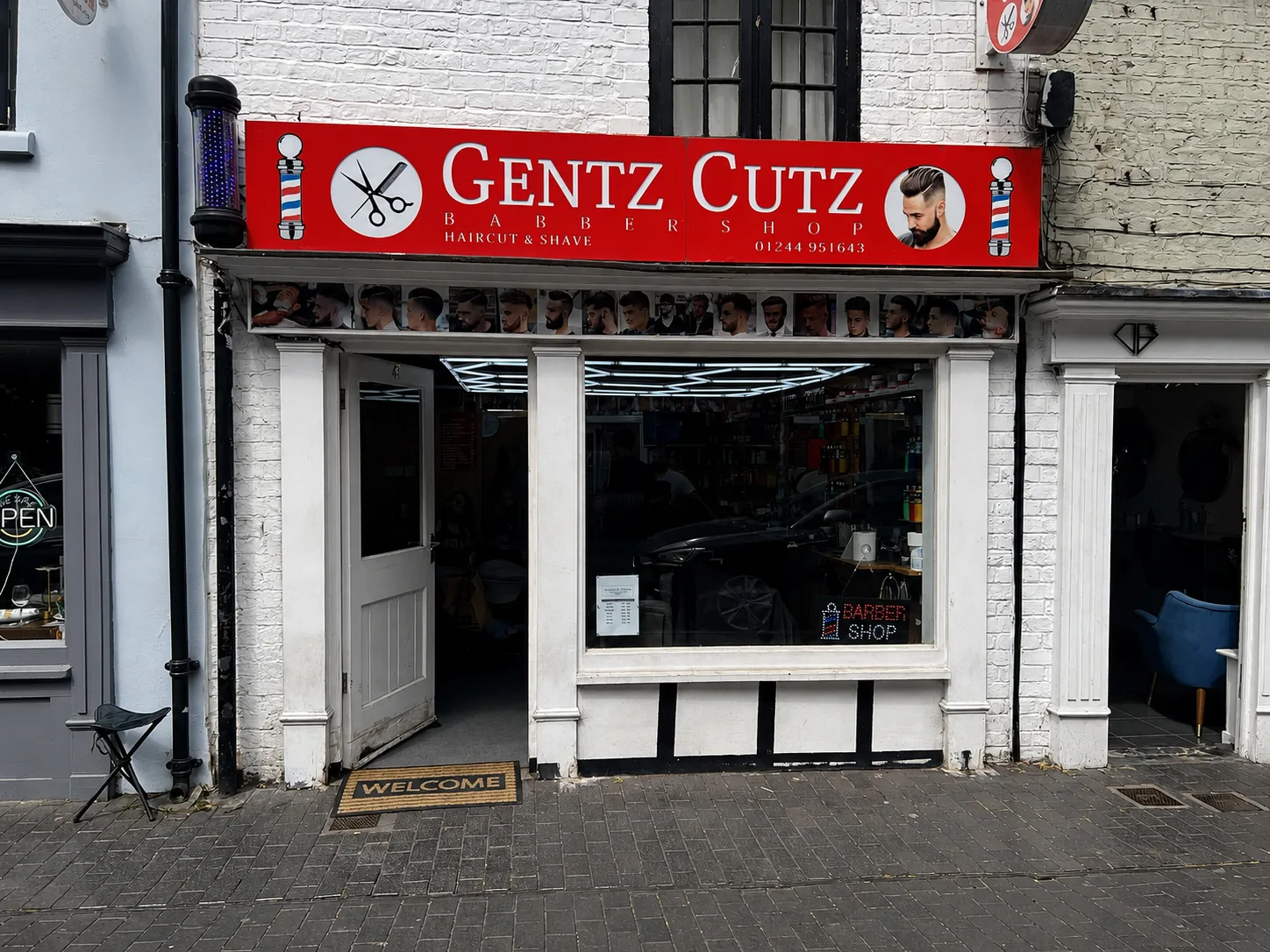 Exterior of Gentz Cutz barber shop on Brook Street